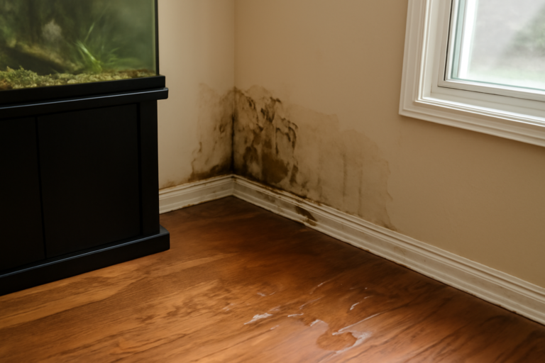 Aquarium Leak Water Removal