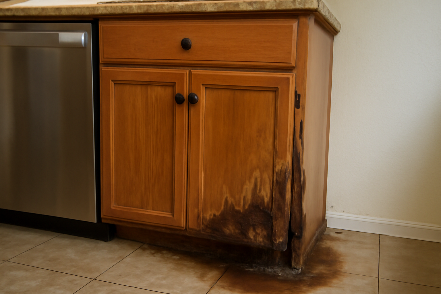 Cabinet Water Damage Repair in McLean, VA