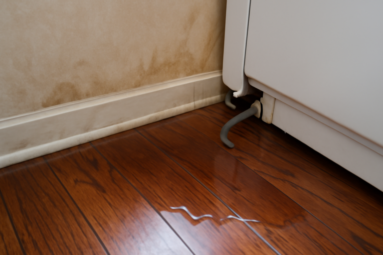 Ice Maker Line Leak Water Removal