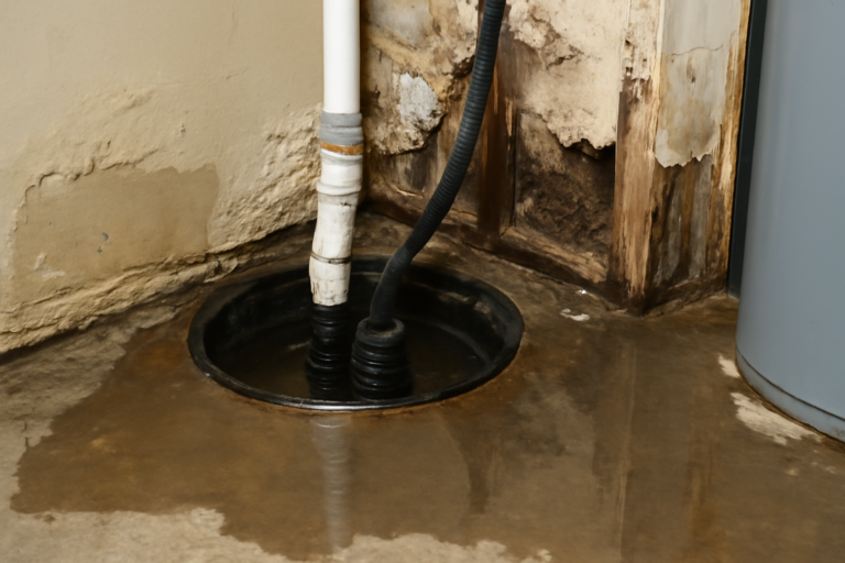 Sump Pump Overflow Water Removal